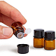 BENECREAT 50 Pack 1ml Amber Glass Essential Oil Bottles with Screw Cap Mini Amber Sample Glass Vials with 10PCS Pipettes DIY-BC0010-95-4