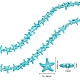 Olycraft 360 pcs blu turchese stelle marine perline della pietra preziosa allentato branelli del distanziatore turchese stelle marine charms per la collana del braccialetto monili del mestiere che fanno G-OC0002-12-2