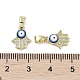 Real 18K Gold Plated Brass Micro Pave Cubic Zirconia Pendants KK-L209-078G-03-3