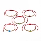 Nylon ajustable pulseras de abalorios trenzado del cordón BJEW-JB05799-1