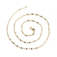 Ожерелье из латунных овальных звеньев для женщин X-NJEW-P265-09G-3