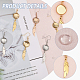 6 Pairs 6 Color Blank Clear Glass Dome Dangle Earrings EJEW-AB00013-5
