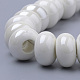 Abalorios de porcelana hechas a mano PORC-Q219-15x9-F26-3