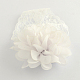 Cute Elastic Baby Lace Headbands Hair Accessories with Cloth Flower OHAR-Q002-09L-1