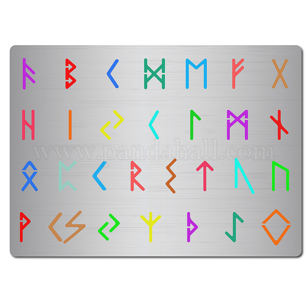 GORGECRAFT 12x12 Inch Alphabet Stencil - Witchy Moon & Eye Design For Painting Crafts