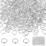Sunnyclue 1 boîte de 500 anneaux ouverts de 5 mm, doubles boucles, petit anneau de saut, porte-clés, chaîne, mini anneaux ronds, connecteurs ouverts pour boucles d'oreilles, collier, bracelet, porte-clés, fabrication de bijoux, fournitures artisanales