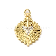 Покрытие стойки из латуни с подвеской из кубического циркония KK-Q795-21G