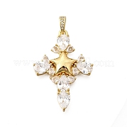 Латунные микро проложить кубического циркония подвески KK-C094-02G
