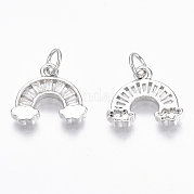 Латунные микро проложить кубического циркония подвески ZIRC-R109-013P-NF