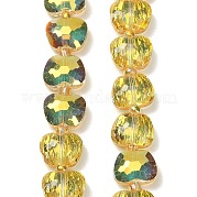 Гальванизируйте прозрачные стеклянные бусины EGLA-H112-03HP-02