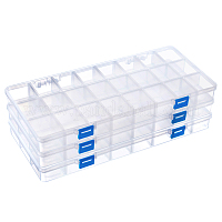 BENECREAT 6 Packs 7.5x4.5x0.6 Inch Large Clear Plastic Box Organizer  Retangle Storage Box for Extra Face Masks, Photos, Cards