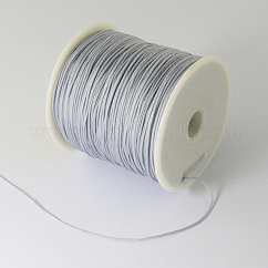 Fil de nylon tressé, Cordon à nouer chinois pour la création de bijoux en perles et macramé., gris clair, 0.5mm, environ 150 yards / rouleau