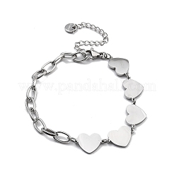 Браслеты из цепочек из нержавеющей стали 304&nbsp;BJEW-P343-02P