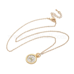 Colliers pendentifs de tarot en laiton avec douze constellations&nbsp;NJEW-Q006-01F-G