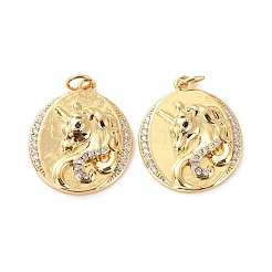 Латунные микро проложить кубического циркония подвески&nbsp;ZIRC-P092-002G-RS