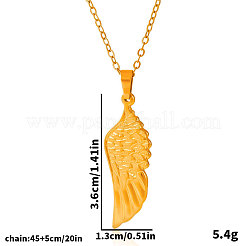 Женские ожерелья с подвеской в виде крыльев ангела из нержавеющей стали 304 WY0502-2