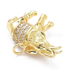 Латунные микропаве прозрачные подвески с фианитом ZIRC-L091-092G