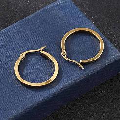 201 серьги-кольца из нержавеющей стали&nbsp;LS-EJEW-P304-14B-G