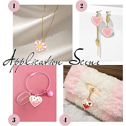 8шт 4 цвета сплава эмалевые подвески&nbsp;ENAM-YW0004-31