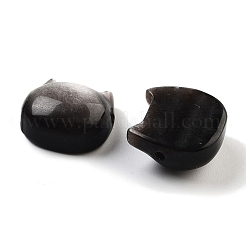 Бусины из натурального серебристого обсидиана G-H007-03D