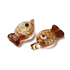 Подвески ручной работы из дихроичной фольги в технике лэмпворк DICH-G001-01G-02