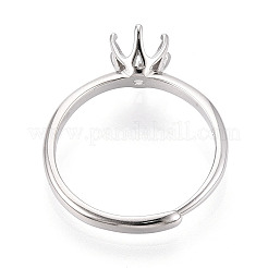 Позолоченное родием 925 стерлинговое серебро помолвочное кольцо-солитер STER-T008-12P