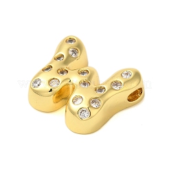 Покрытие стойки латунь микро паве прозрачные перданты из кубического циркония&nbsp;KK-C067-11G-W