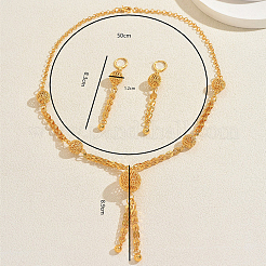 Винтажные серьги и колье из сплава с полыми круглыми кисточками для женщин&nbsp;KT6251