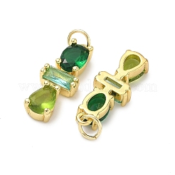Pendentifs avec zircon cubiques à micro-pavés en laiton&nbsp;KK-H259-12B-G02