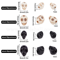 4 нитка 4 стильных окрашенных синтетических бирюзовых бусин&nbsp;FIND-SC0002-78