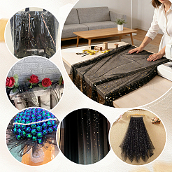 10 mètre de tissu en maille polyester à motif étoiles et lune&nbsp;DIY-PH0038-06A