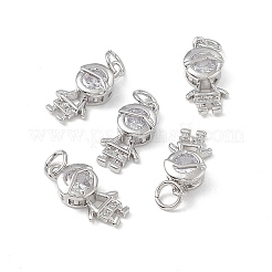 Латунные микро проложить кубического циркония подвески&nbsp;KK-E068-VB201