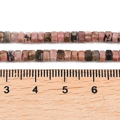 Природные родонит бисер нитей&nbsp;G-G345-C16-2x4mm