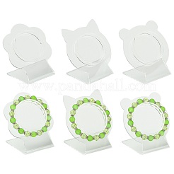 4 supporto per bracciale singolo in acrilico trasparente con retro inclinato&nbsp;AC-FS5191-01C