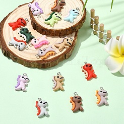 20 шт. 10 цвета непрозрачные подвески из смолы&nbsp;RESI-YW0004-42