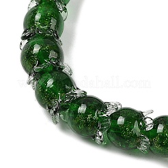 Нити золотых песочных бусин лэмпворк&nbsp;LAMP-P069-02A-09