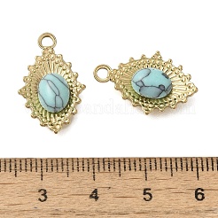 Синтетические бирюзовые подвески&nbsp;STAS-U027-09G-04