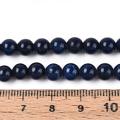 Fili di perline rotonde di giada mashan naturale tinta&nbsp;G-T139-6mm-67G