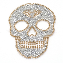 Patchs de strass de crâne&nbsp;DIY-WH0199-35E