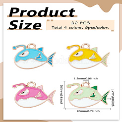 32шт 4 цвета сплава эмалевые подвески&nbsp;ENAM-LP0001-93