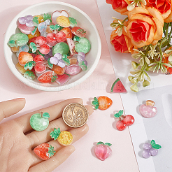 60шт 10 стиля непрозрачные кабошоны из смолы&nbsp;RESI-SC0005-92