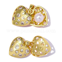 Pendentifs en laiton zircon cubique transparent&nbsp;CU-OY001-46G