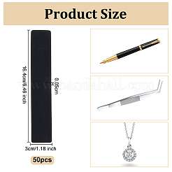 50шт прямоугольный бархатный пенал для одной ручки&nbsp;AJEW-OC0014-65