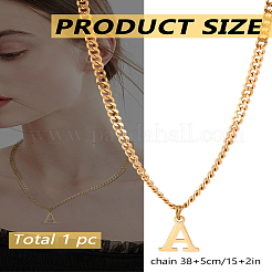 1 шт. ожерелье с подвеской в виде буквы из нержавеющей стали 304&nbsp;NJEW-LP0001-33A-G