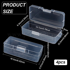 Boîtes de rangement en plastique transparent&nbsp;LS-CON-WH0094-35B
