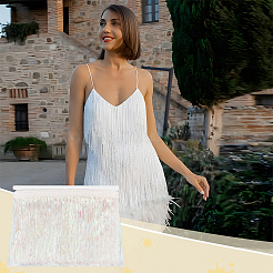 Мишура из полиэстера&nbsp;DIY-WH0430-372B