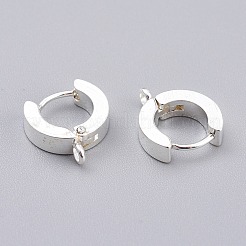 201 фурнитура для сережек-колец Huggie Hoop из нержавеющей стали STAS-A167-01C-S