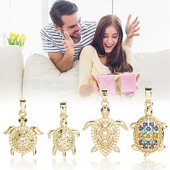 8 шт. 4 стиля латунные подвески с микропаве и кубическим цирконием&nbsp;KK-BBC0019-64