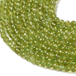 Natürlichen Peridot Perlen Stränge&nbsp;G-Z150-A01-4mm