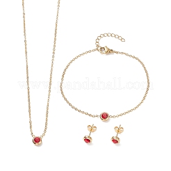 Комплекты украшений из нержавеющей стали 304 SJEW-H144-24A-G